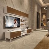 Decoraktiv Eko 5 SLM Dvd Retro TV Sehpa Ünitesi - Beyaz Ceviz