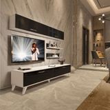 Decoraktiv Eko 5 Slm Std Retro Tv Ünitesi Tv Sehpası - Beyaz Siyah