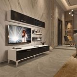 Decoraktiv Eko 5 Slm Std Silver Beyaz Siyah Tv Sehpa Ünitesi