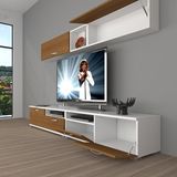 Decoraktiv Eko 5200 Mdf Beyaz Ceviz Tv Sehpa Ünitesi