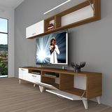 Decoraktiv Eko 5200 MDF Retro TV Sehpa Ünitesi - Ceviz Beyaz