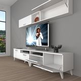 Decoraktiv Eko 5200 MDF Retro TV Sehpa Ünitesi - Parlak Beyaz