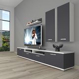 Decoraktiv Eko 5200D Mdf Beyaz Antrasit Tv Sehpa Ünitesi