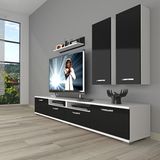Decoraktiv Eko 5200D Slm Beyaz Siyah Tv Sehpa Ünitesi