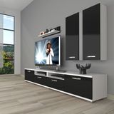 Decoraktiv Eko 5200D Slm Beyaz Siyah Tv Sehpa Ünitesi
