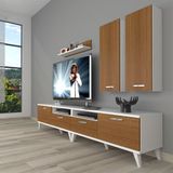 Decoraktiv Eko 5200d Slm Retro Tv Ünitesi Tv Sehpası Beyaz - Ceviz