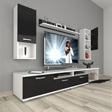 Decoraktiv Eko 5200DA Slm Beyaz Siyah Tv Sehpa Ünitesi