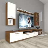 Decoraktiv Eko 5200DA Slm Ceviz Beyaz Tv Sehpa Ünitesi