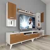 Decoraktiv Eko 5200da Slm Retro Tv Ünitesi Tv Sehpası Beyaz - Ceviz