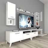 Decoraktiv Eko 5200da Slm Retro Tv Ünitesi Tv Sehpası Parlak Beyaz