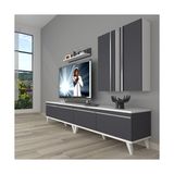 Decoraktiv Eko 5200T Mdf Retro Tv Ünitesi Tv Sehpası - Beyaz - Antrasit