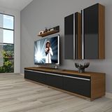 Decoraktiv Eko 5200T Mdf Rustik 200x40x40 cm Ceviz Siyah Tv Ünitesi