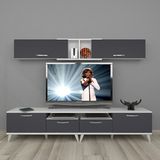 Decoraktiv Eko 5220 MDF Retro TV Sehpa Ünitesi - Beyaz Antrasit