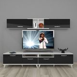 Decoraktiv Eko 5220 SLM Retro TV Sehpa Ünitesi - Beyaz Siyah