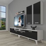 Decoraktiv Eko 5220d Mdf Retro Tv Ünitesi Tv Sehpası - Beyaz Siyah