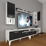 Decoraktiv Eko 5220DA Mdf Silver Beyaz Siyah Tv Sehpa Ünitesi