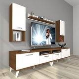 Decoraktiv Eko 5220da SLM Retro TV Sehpa Ünitesi - Ceviz Beyaz