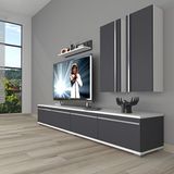 Decoraktiv Eko 5220T Mdf Beyaz Antrasit Tv Sehpa Ünitesi