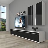 Decoraktiv Eko 5220T Mdf Beyaz Siyah Tv Sehpa Ünitesi