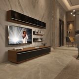 Decoraktiv EKO 5B Mdf Std Ceviz Siyah Tv Ünitesi