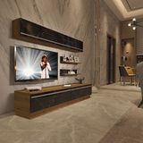 Decoraktiv Eko 5b MDF STD TV Sehpa Ünitesi - Pera Siyah Mermer