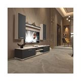 Decoraktiv Eko 5D MDF DVD Beyaz Antrasit Tv Ünitesi