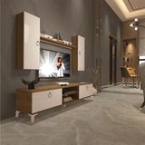 Decoraktiv EKO 5D Mdf Dvd Beyaz Pera Gold Tv Ünitesi