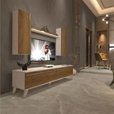 Decoraktiv EKO 5D Mdf Std Beyaz Pera Retro Tv Ünitesi