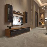 Decoraktiv EKO 5D Mdf Std Ceviz Siyah Mermer Tv Ünitesi
