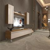 Decoraktiv EKO 5D Mdf Std Pera Beyaz Krom Ayaklı Tv Ünitesi
