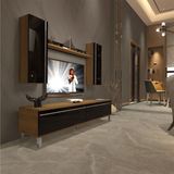 Decoraktiv EKO 5D Mdf Std Pera Siyah Krom Ayaklı Tv Ünitesi