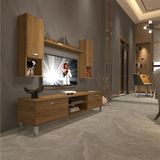 Decoraktiv EKO 5DA Mdf Dvd Naturel Pera Krom Ayaklı Tv Ünitesi