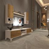 Decoraktiv EKO 5DA Mdf Dvd Pera Beyaz Gold Tv Ünitesi