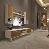 Decoraktiv EKO 5DA Mdf Dvd Pera Beyaz Krom Ayaklı Tv Ünitesi