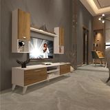 Decoraktiv EKO 5DA Mdf Dvd Pera Beyaz Retro Tv Ünitesi
