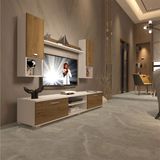 Decoraktiv EKO 5DA Mdf Dvd Pera Siyah Mermer Tv Ünitesi