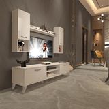 Decoraktiv Eko 5da MDF Dvd Retro TV Sehpa Ünitesi - Parlak Beyaz