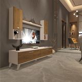 Decoraktiv EKO 5DA Mdf Std Beyaz Pera Retro Tv Ünitesi