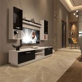 Decoraktiv EKO 5DAB Mdf Dvd Beyaz Siyah Tv Ünitesi