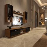 Decoraktiv EKO 5DAB Mdf Dvd Ceviz Siyah Tv Ünitesi