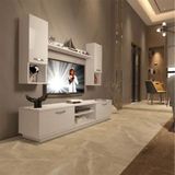 Decoraktiv EKO 5DAB Mdf Dvd Parlak Beyaz Tv Ünitesi