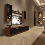 Decoraktiv EKO 5DAB Mdf Std Ceviz Siyah Tv Ünitesi