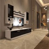 Decoraktiv EKO 5DAB Slm Std Beyaz Siyah Tv Ünitesi
