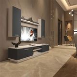 Decoraktiv EKO 5DB Mdf Dvd Beyaz Antrasit Tv Ünitesi