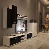 Decoraktiv Eko 6 Mdf Dvd Beyaz Siyah Tv Sehpa Ünitesi