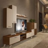 Decoraktiv Eko 6 Mdf Dvd Retro Tv Ünitesi Tv Sehpası Beyaz - Ceviz