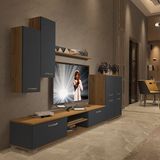 Decoraktiv Eko 6 Mdf Dvd Silver Pera Antrasit Tv Sehpa Ünitesi