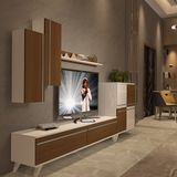 Decoraktiv Eko 6 MDF STD Retro TV Sehpa Ünitesi - Beyaz Ceviz