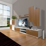 Decoraktiv Eko 6 SLM DVD Ceviz Beyaz Tv Ünitesi