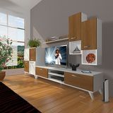 Decoraktiv Eko 6DA Mdf Dvd Beyaz Ceviz Tv Sehpa Ünitesi